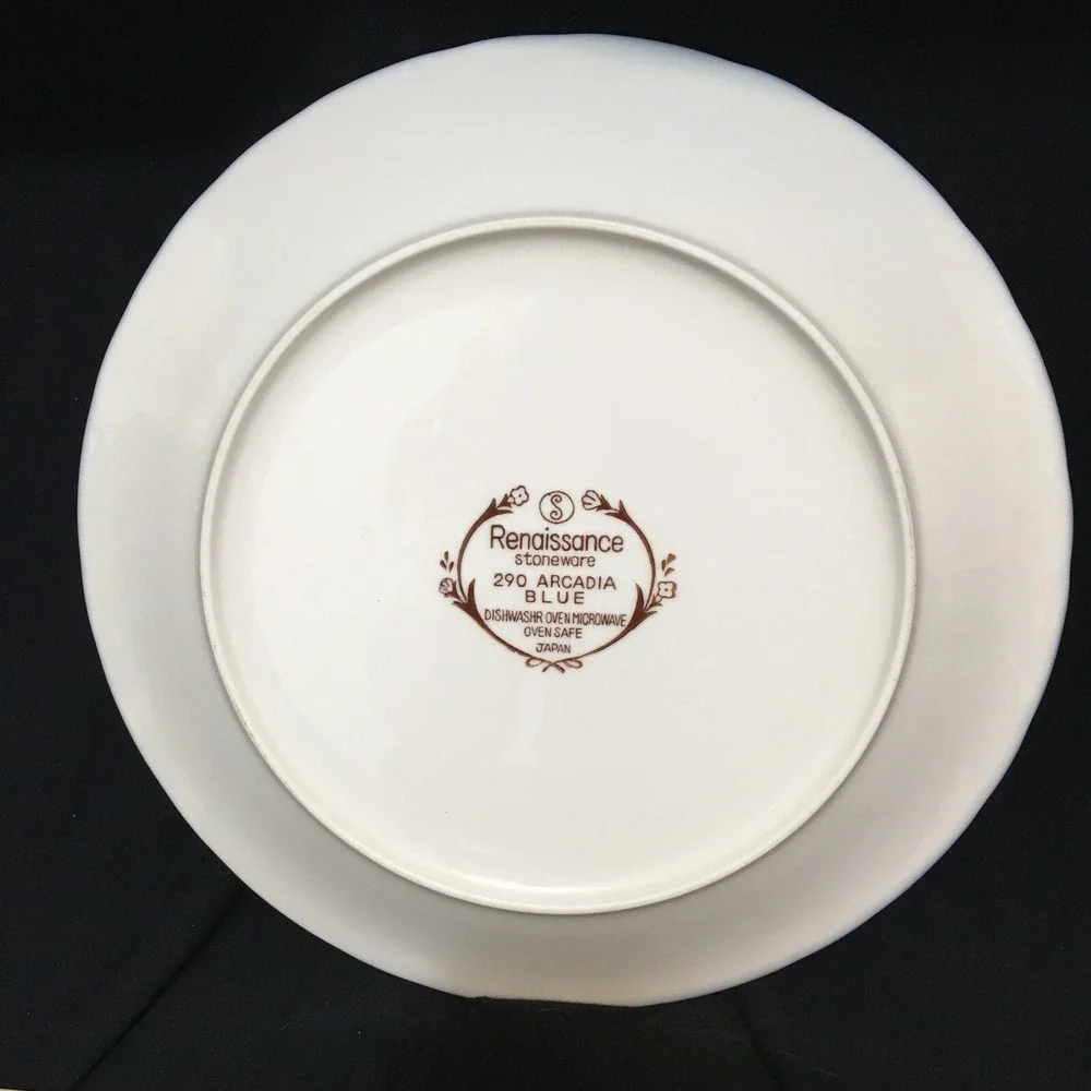 Sango Blue Renaissance Acadia 290 Plate Made In Japan.